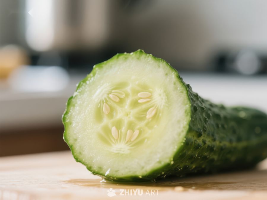 切开的黄瓜特写 121