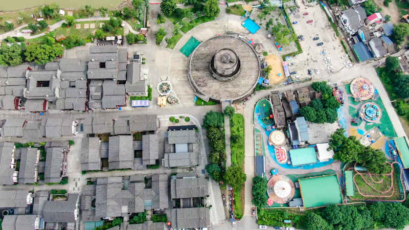 湖南湘潭城市风光航拍 