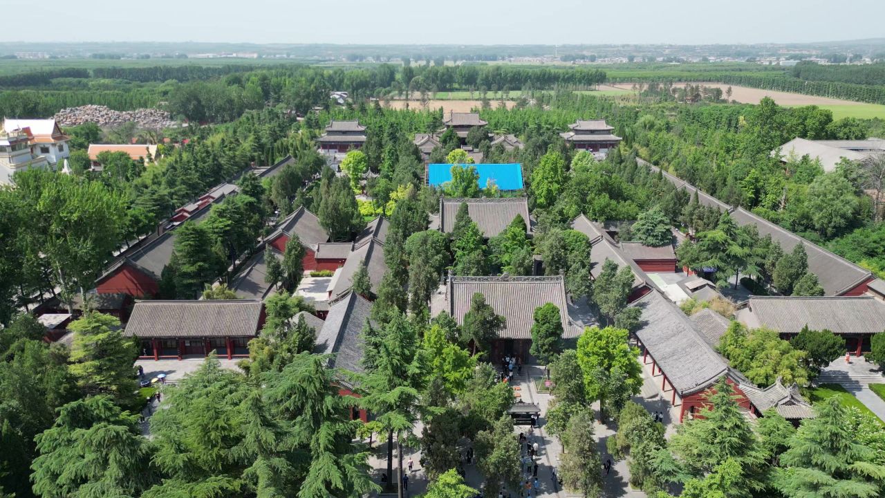 航拍洛阳白马寺