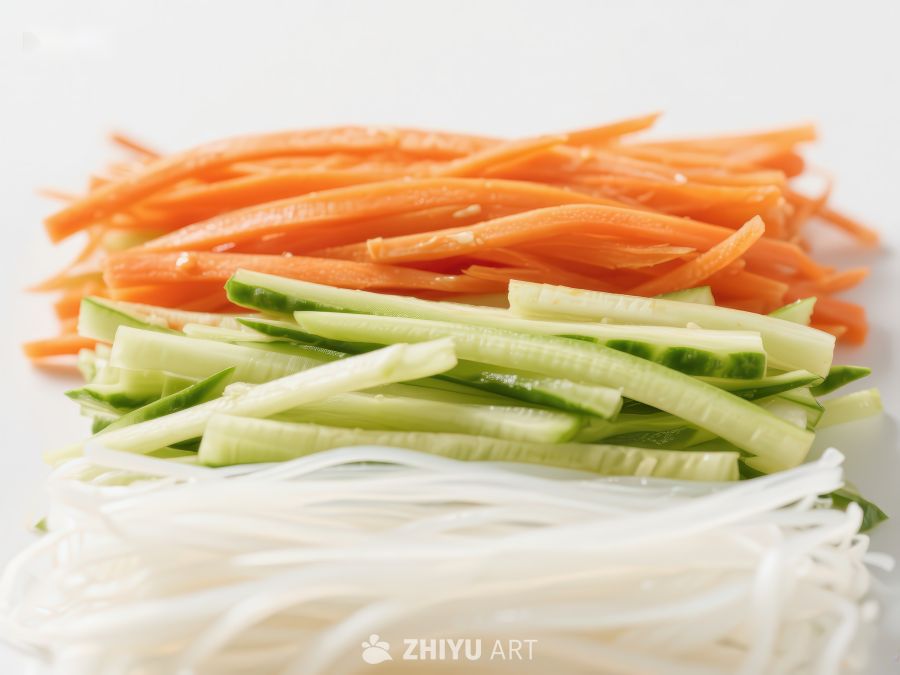 胡萝卜黄瓜粉丝切丝摆盘 270