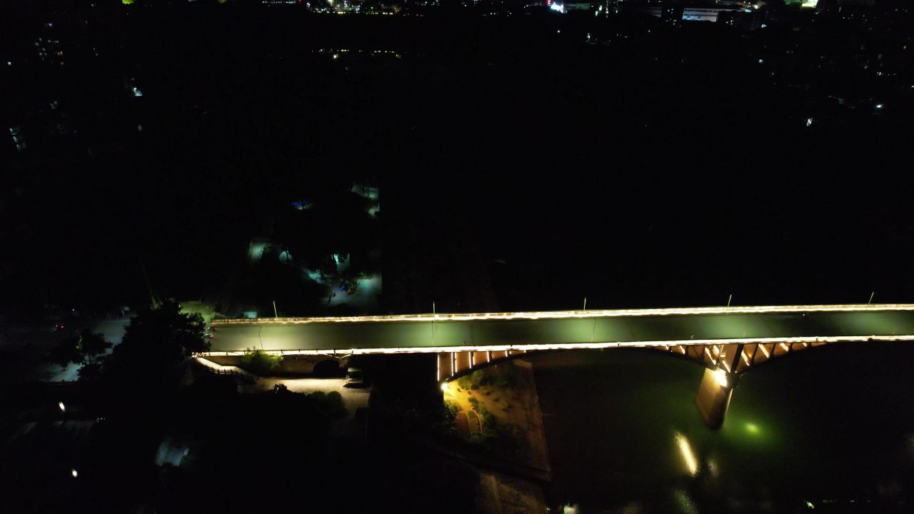 崇左太平古城夜景航拍 