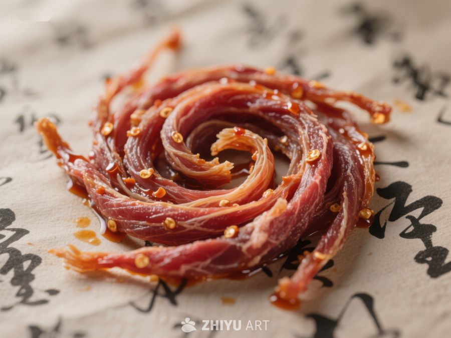 麻辣牛肉干螺旋摆盘 946