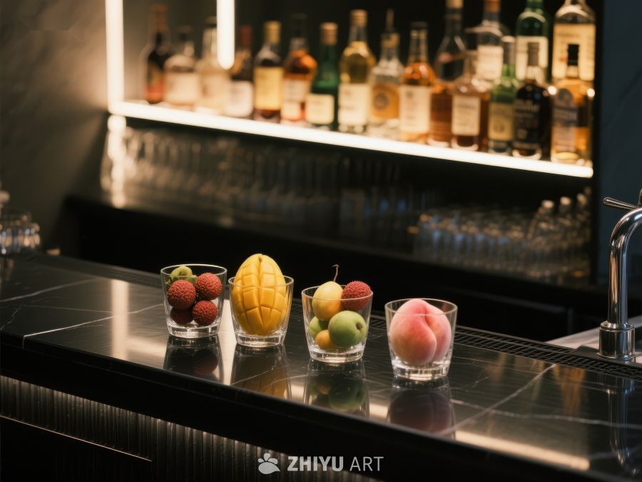 吧台上的水果与酒瓶 5
