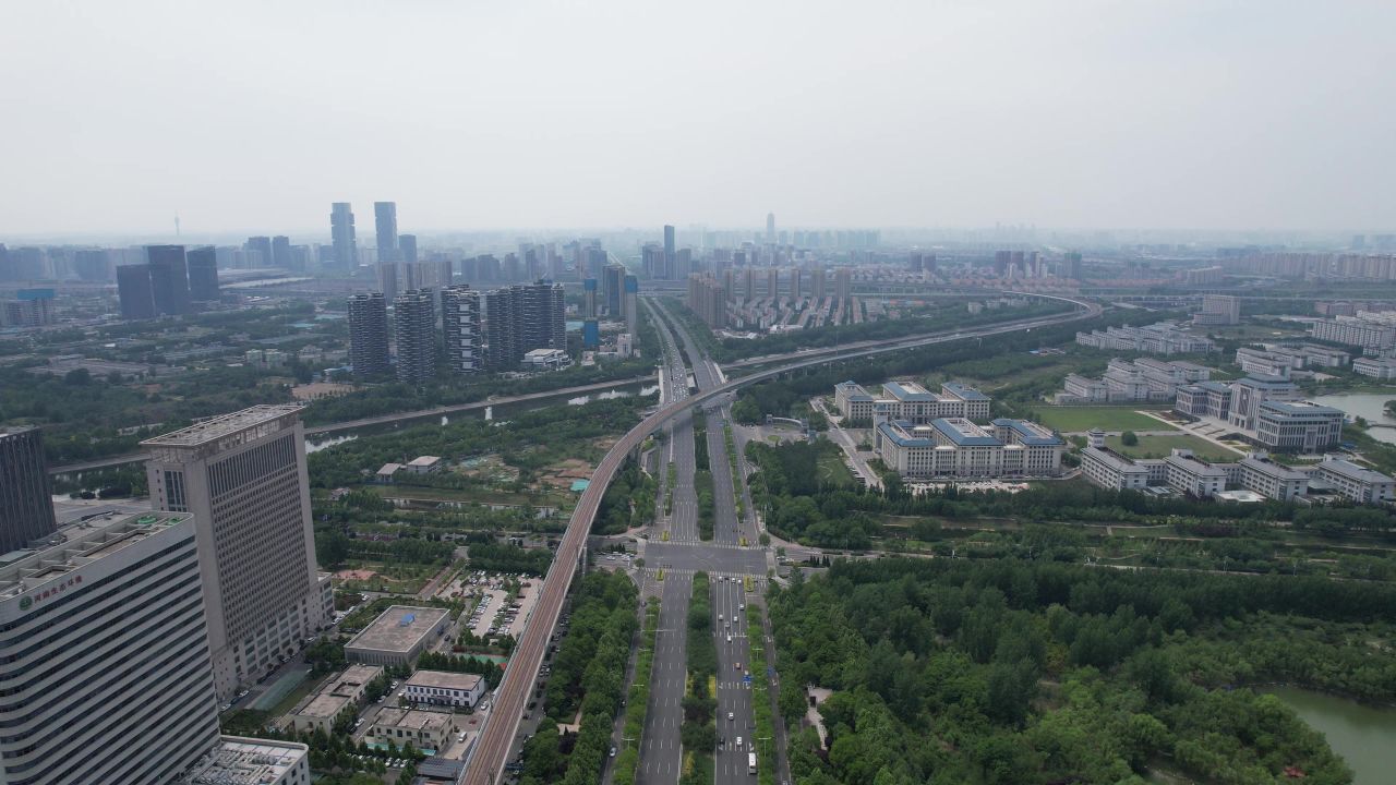 河南郑州城市风光航拍