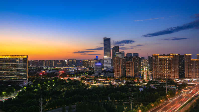 西安高新区夜景
