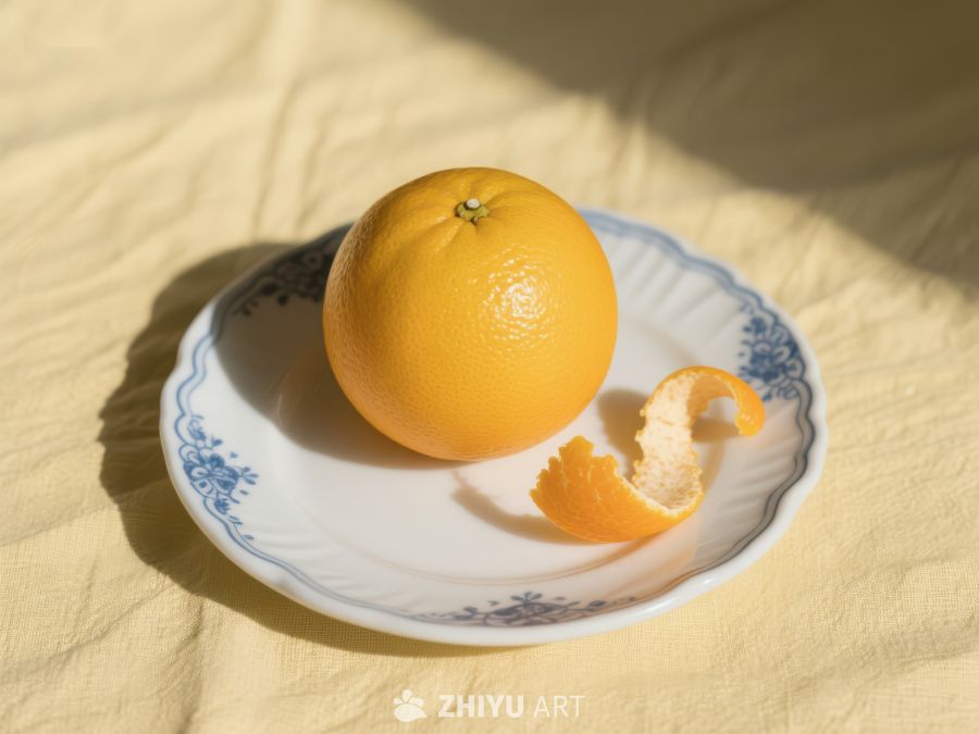 盘中橙子与果皮 286