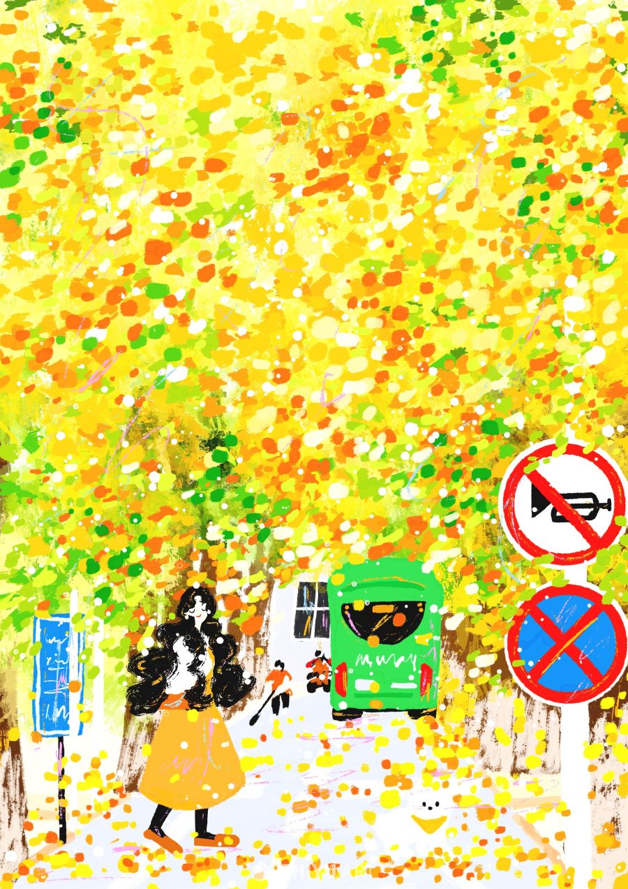 原创治愈插画作品素材四季节气节日自然 45