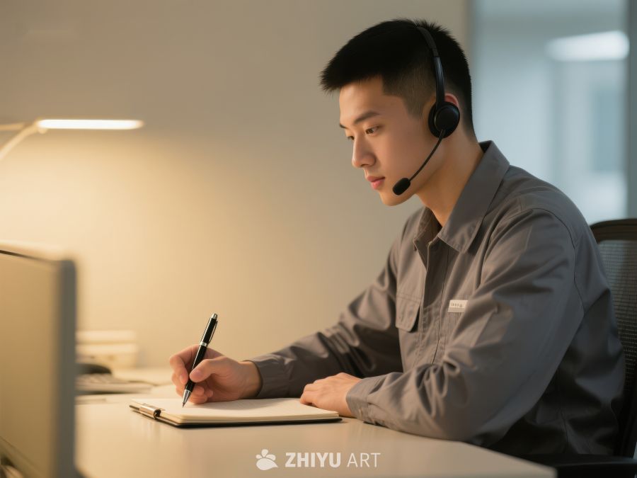 客服人员正在记录客户信息 221