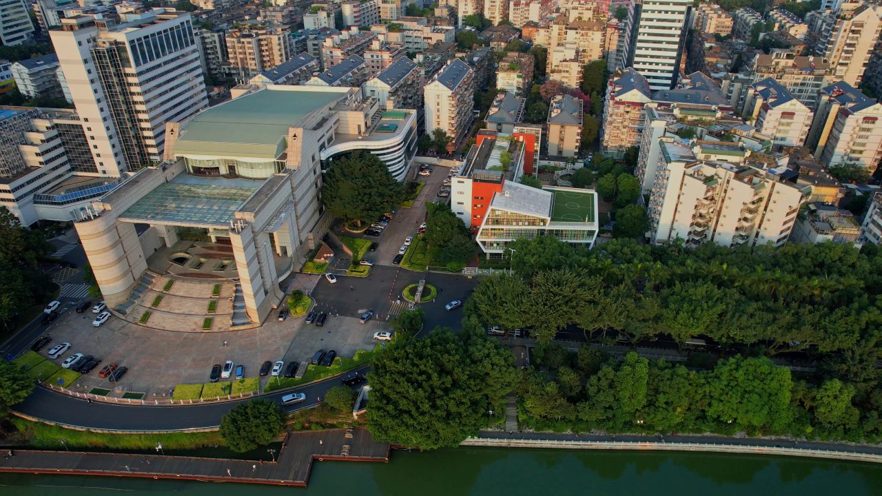 航拍福建会堂景观