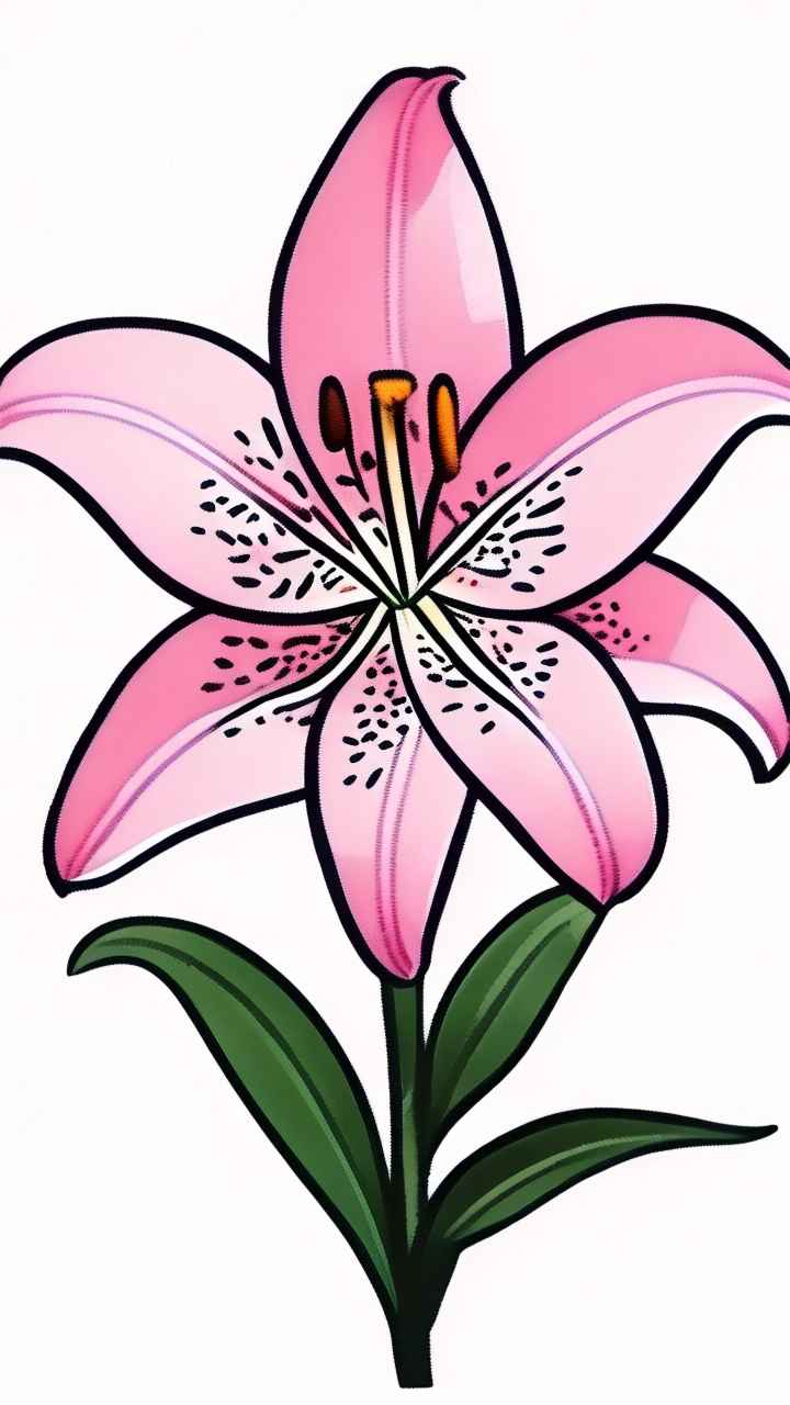美丽的粉红色百合花 1