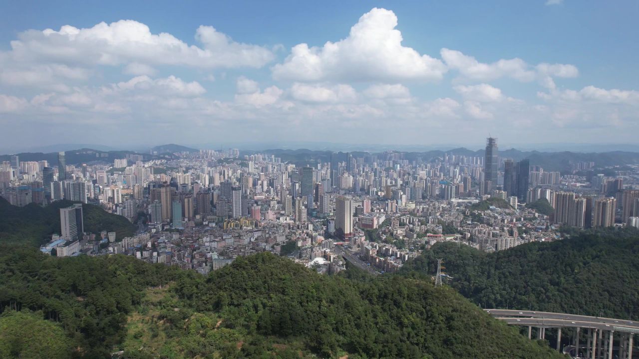 航拍贵阳城市风光
