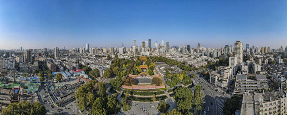 航拍江苏南京朝天宫4A景区全景图