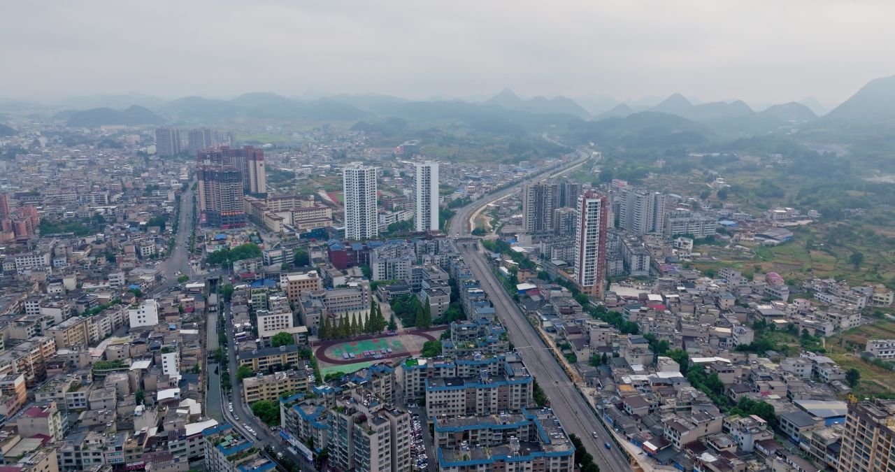 贵州安顺平坝城市风光航拍 23