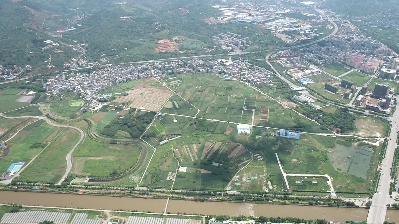 富民县城郊地块航拍
