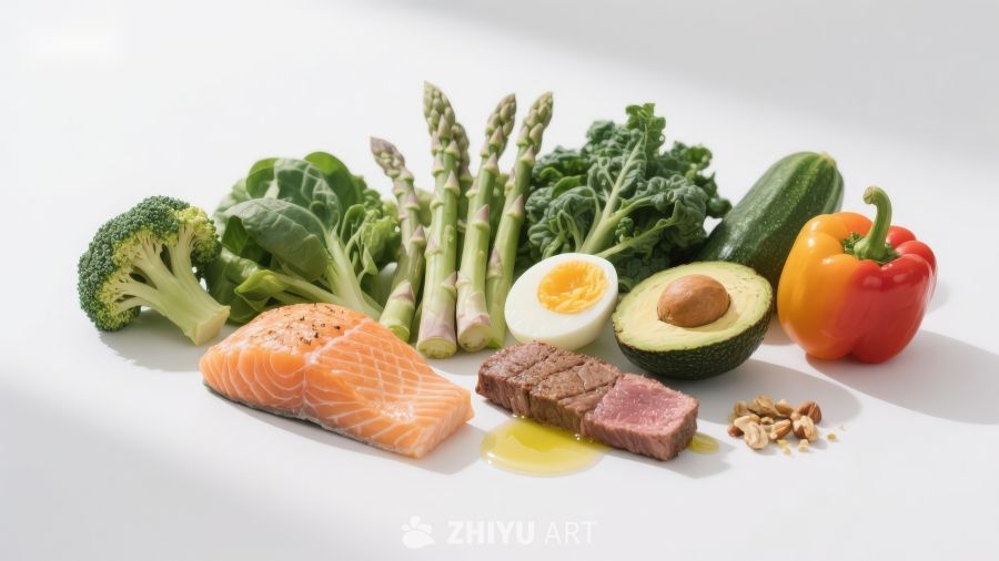 新鲜食材组合展示