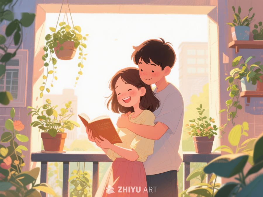 温馨阳台上的阅读时光 800