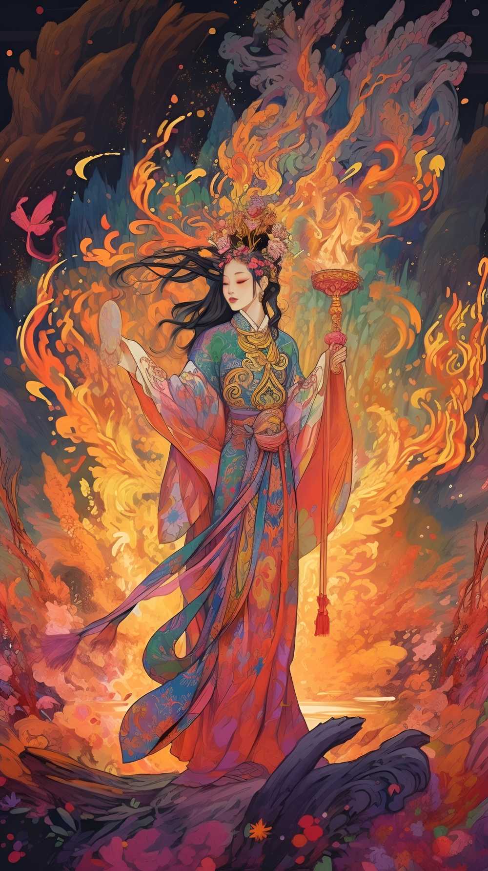敦煌风格飞天造型
