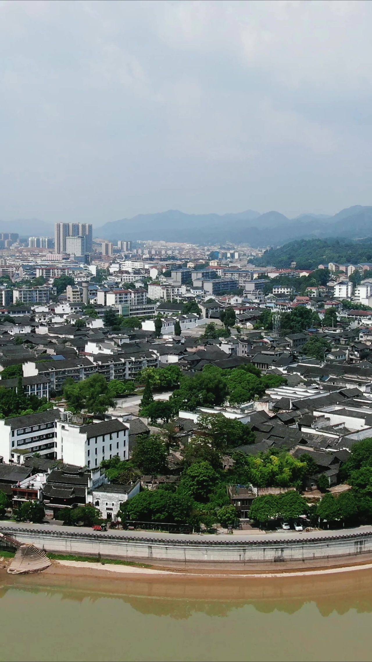湖南黔阳古城4A景区竖屏航拍