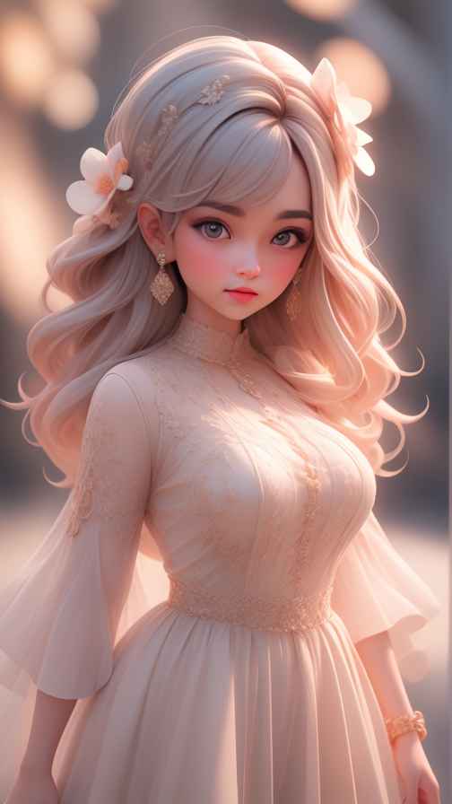 粉色女孩治愈系