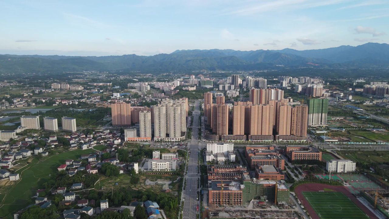  湘西城市建设航拍湖南怀化