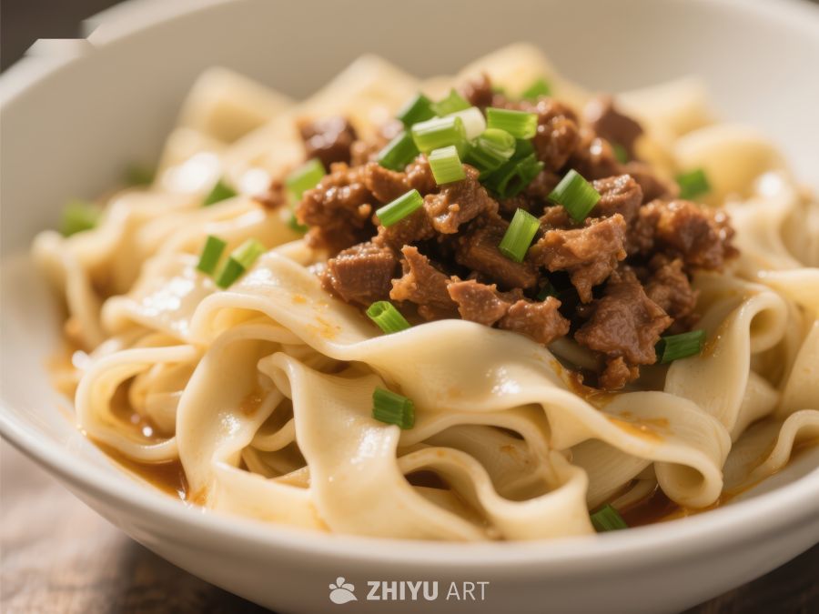 牛肉拌面，葱花点缀 759