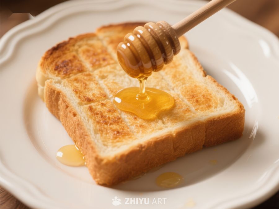 蜂蜜淋在吐司上的美味瞬间 92