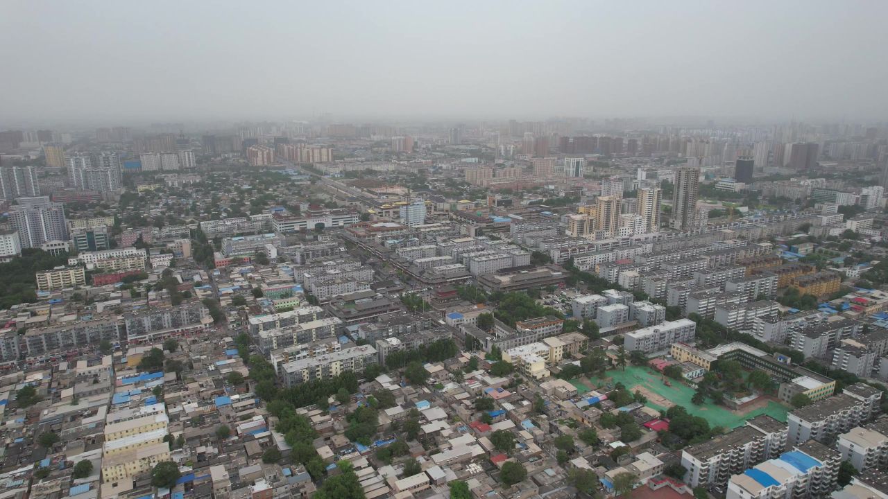 河北邢台城市风光旅游景区航拍 