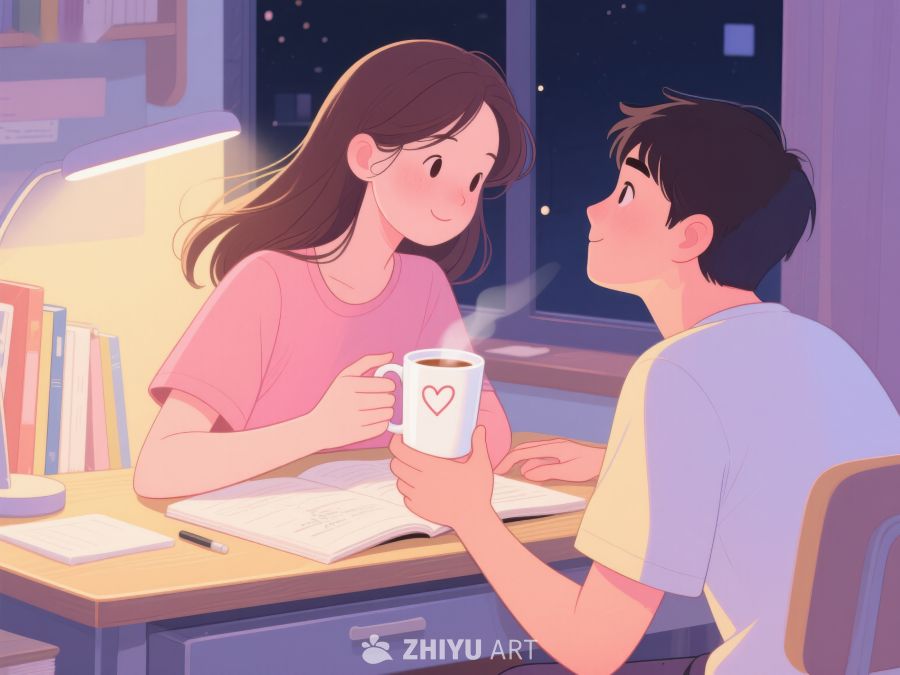 温馨夜晚，共饮热茶 879