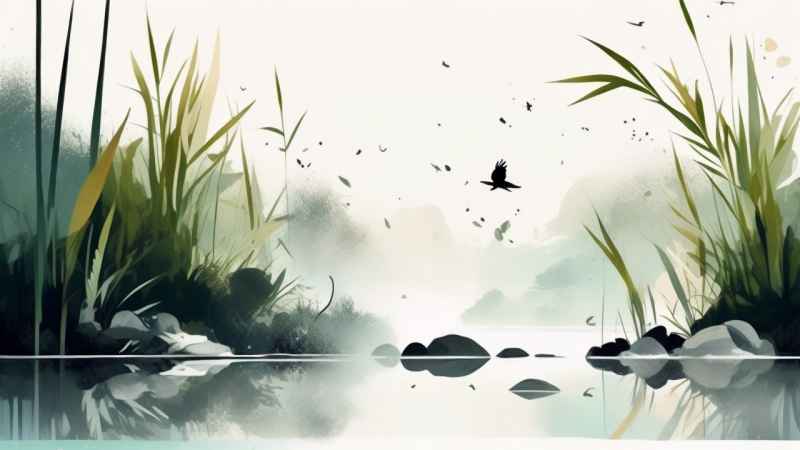 绿竹水墨插画背景图 18
