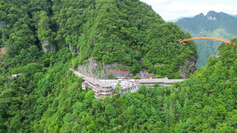 航拍湖北神农架天燕景区