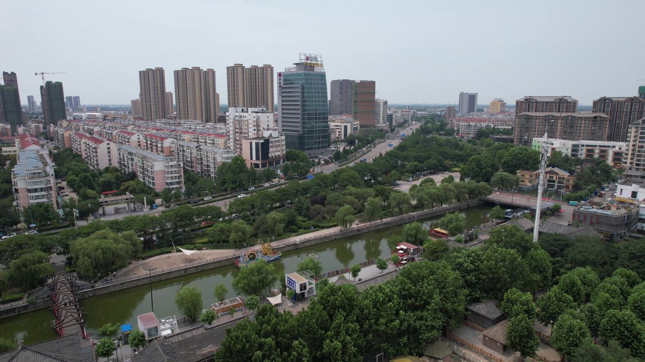 江苏连云港新浦公园航拍