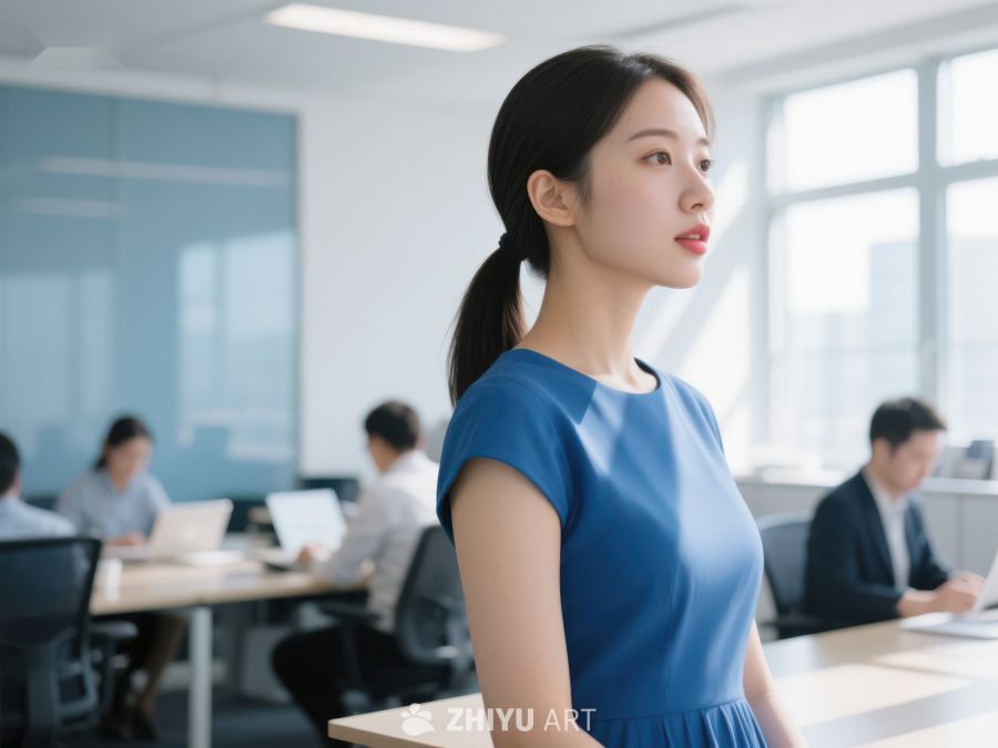 办公室中的专注女性 99