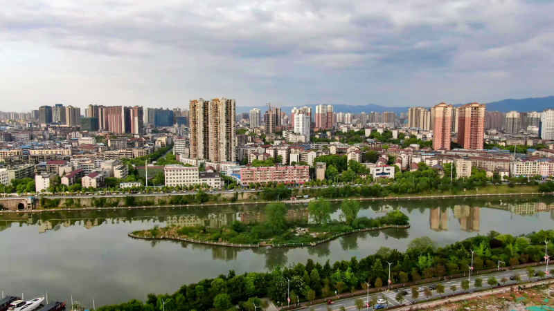 湖南怀化城市全景 
