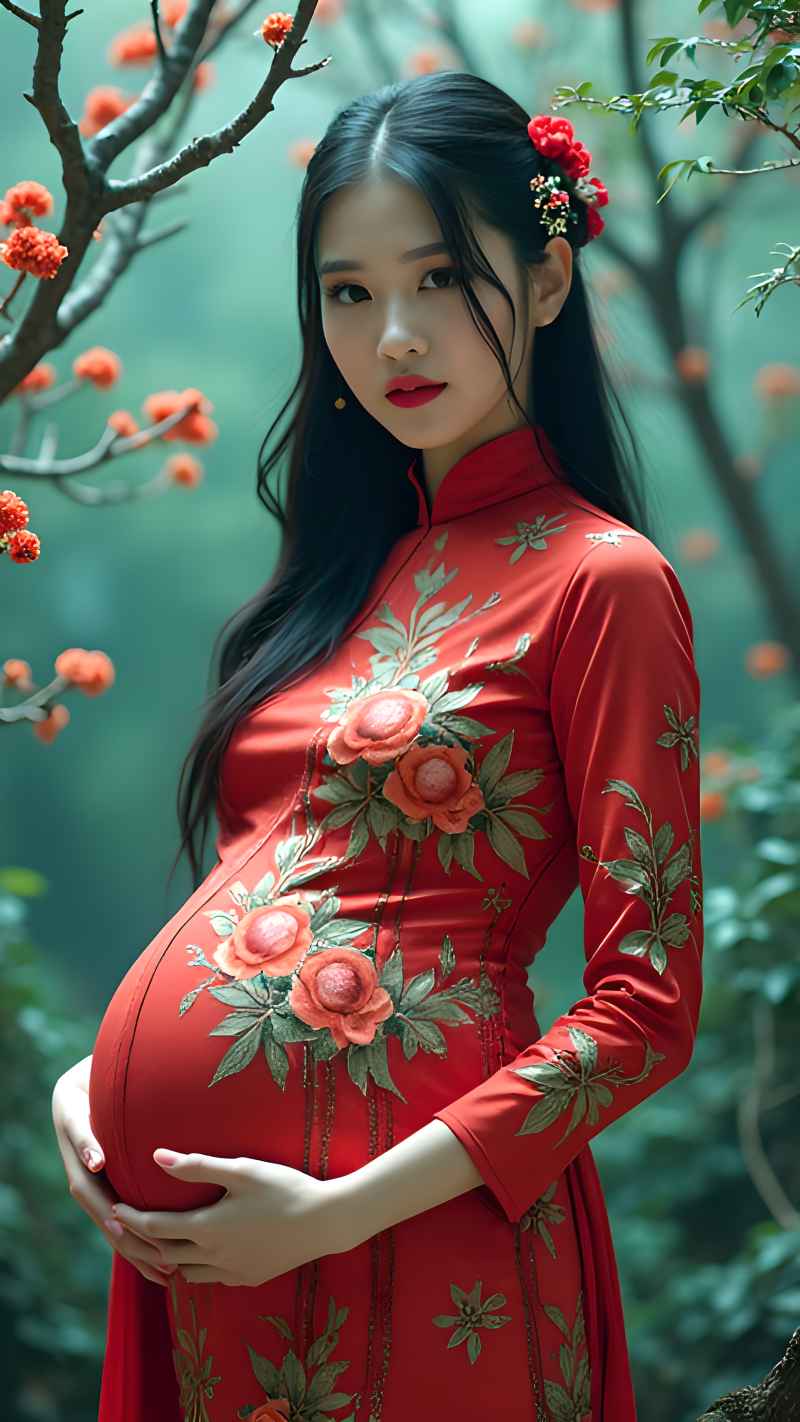 红色女子户外拍摄系列高清艺术视觉 13