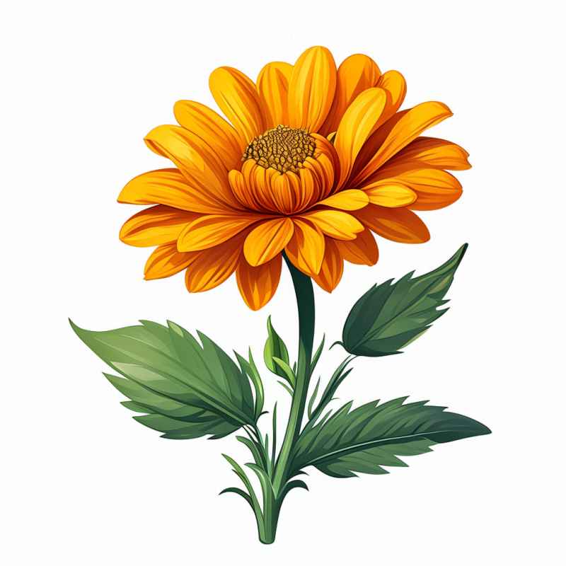 春季金盏菊扁平插画 7