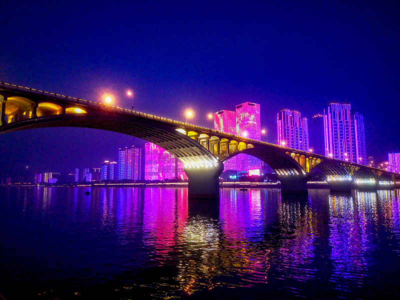湖南长沙城市夜景灯光摄影图