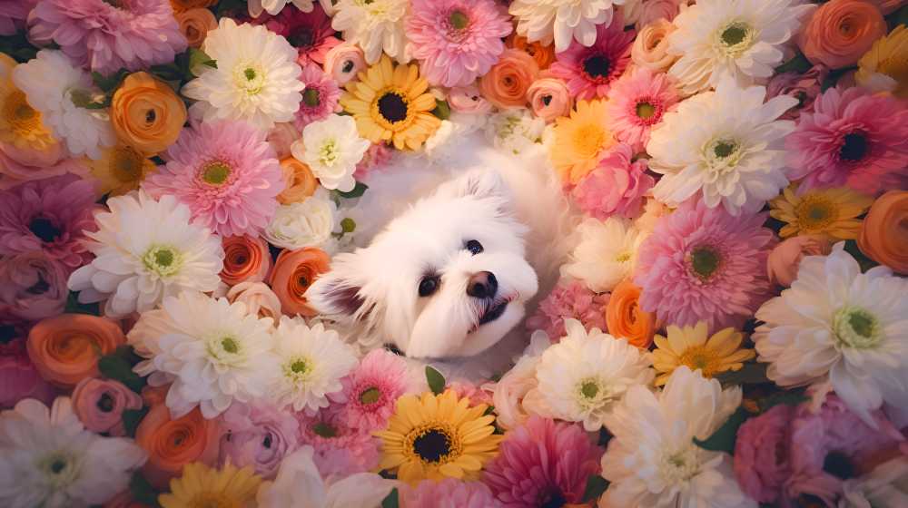 可爱萌宠狗小花花