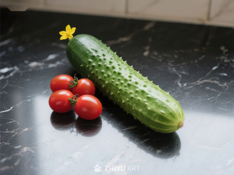 新鲜黄瓜与樱桃番茄静物图 551