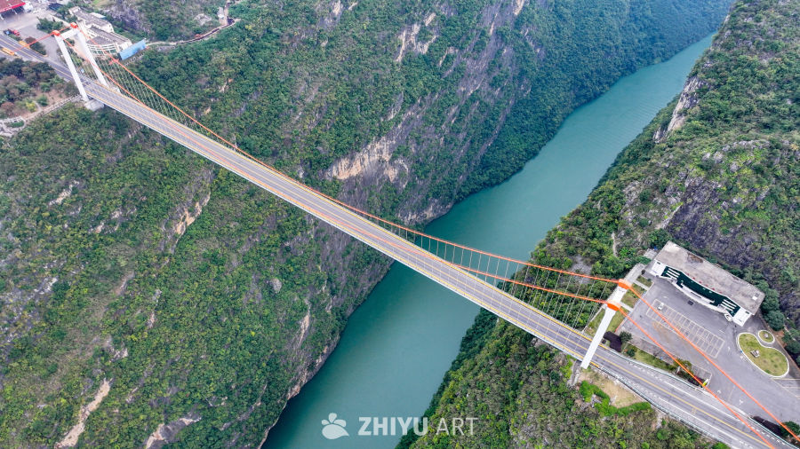 航拍贵州北盘江大桥 关兴公路上的大桥 6