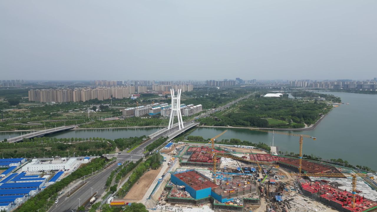 河南郑州城市风光航拍
