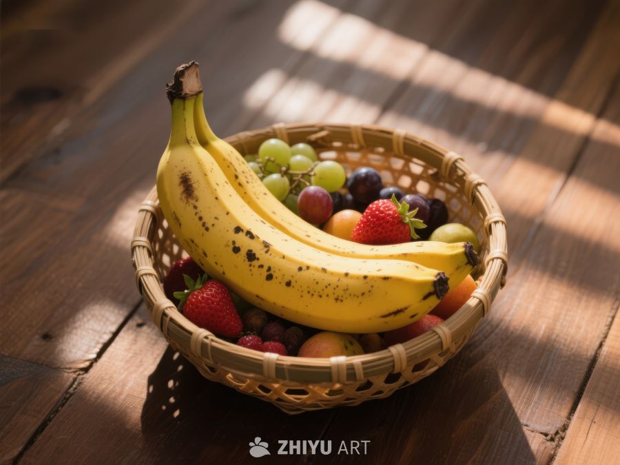 竹篮中的新鲜水果 810