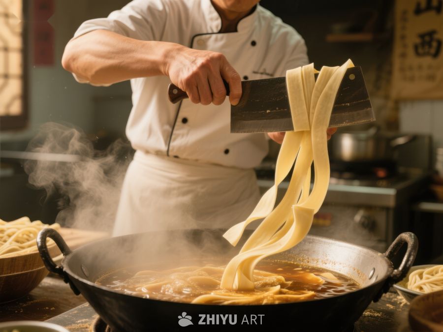 厨师手工拉面，热锅翻炒 88