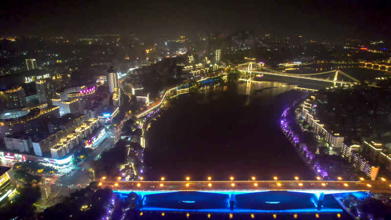 广西柳州城市风光航拍摄影图