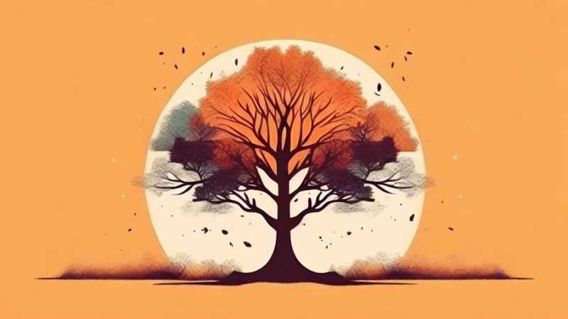 一幅画画着树极简主义 50