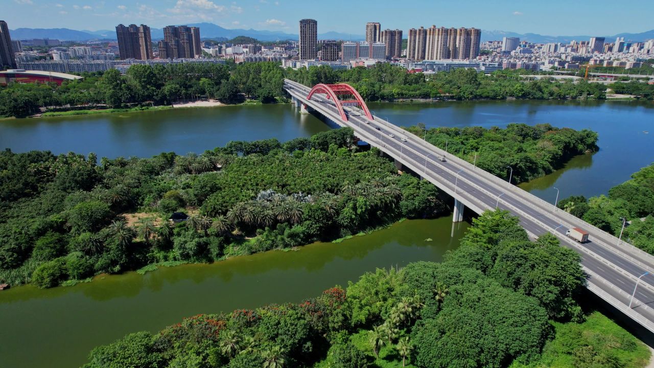 航拍漳州水仙花大桥景观
