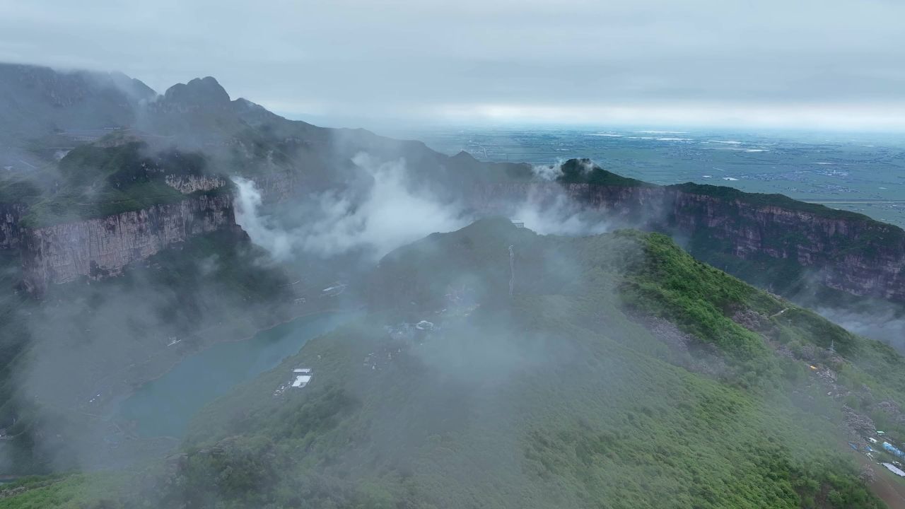  宝泉水库 自然风光 平流雾 宝泉度假区