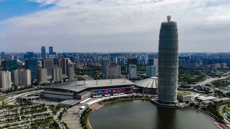 河南郑州城市风光航拍图 