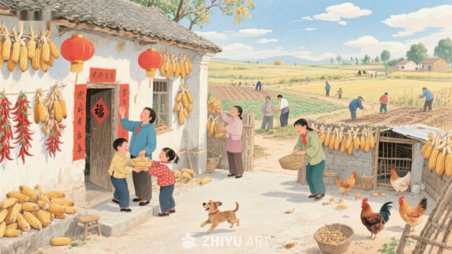乡村丰收，家庭欢聚 99