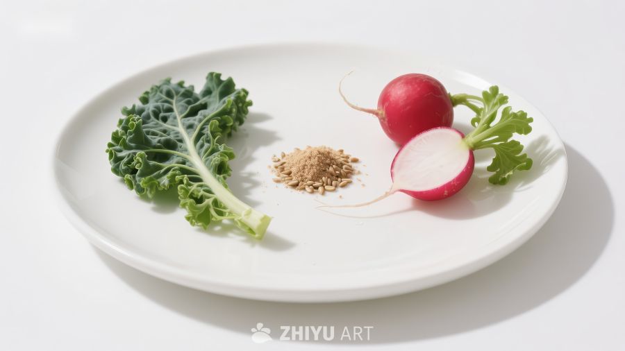 盘中新鲜蔬菜与谷物