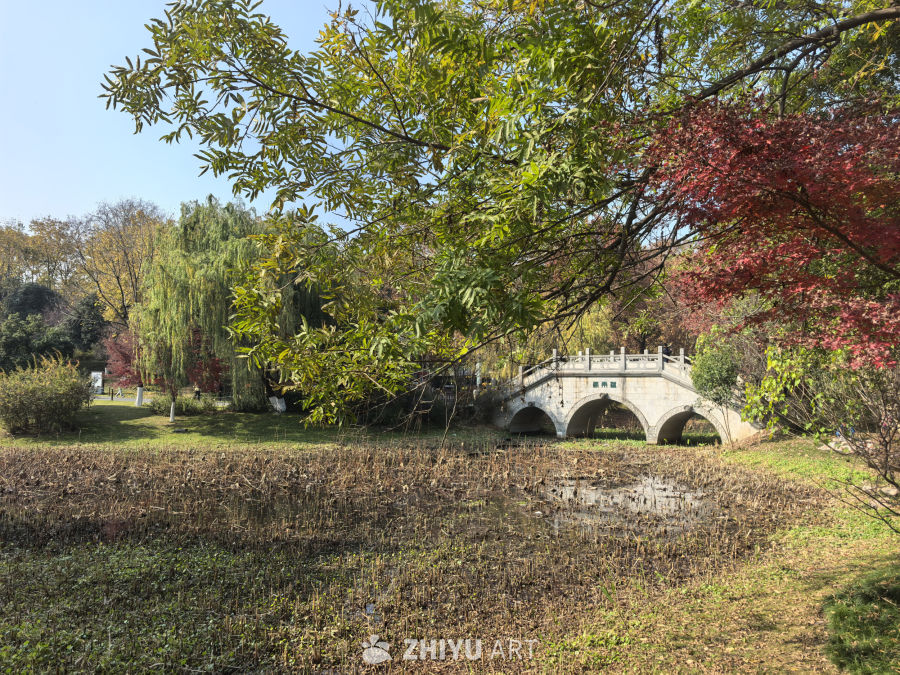 独立小桥风满袖，平林新月人归后